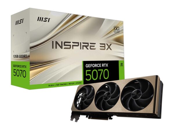 کارت گرافیک ام اس آی مدل GeForce RTX 5070 12G INSPIRE 3X OC - Image 1