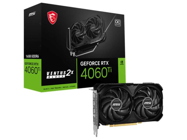 کارت گرافیک ام اس آی مدل MSI GeForce RTX 4060 Ti VENTUS 2X Black 16GB GDDR6 OC Edition - Image 1