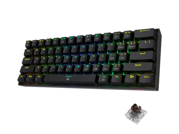 کیبورد مکانیکی ردراگون مدل Redragon Dragonborn K630 RGB سوئیچ قهوه‌ای - Image 1