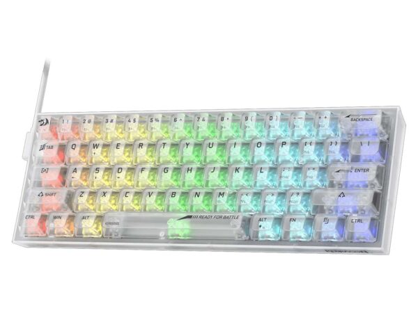 کیبورد مکانیکی ردراگون مدل Redragon Fizz K617CT RGB سفید - Image 1
