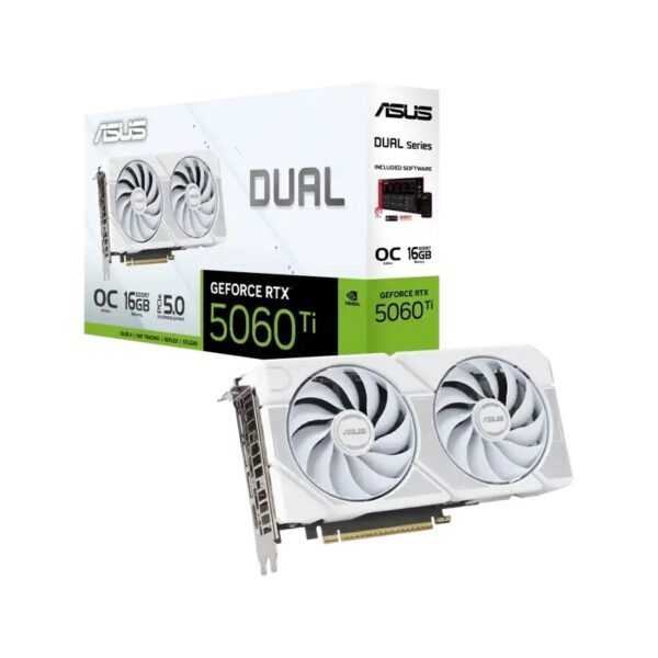 کارت گرافیک ایسوس Dual GeForce RTX5060 Ti 16GB GDDR7 White OC Edition GDDR7 آکبند با گارانتی - Image 2