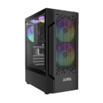 کیس کامپیوتر گیم دیاس Aura GC7 ARGB Mid Tower ARGB مشکی