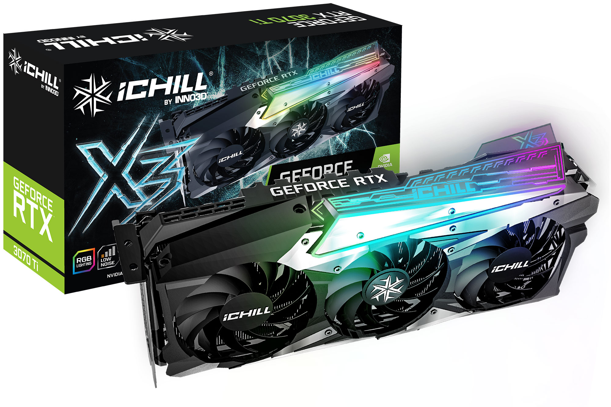 3070Ti_iCHILL_X3_set1 Inno3D GeForce RTX 3070 Ti X3 / iChill کارت گرافیک - Image 1