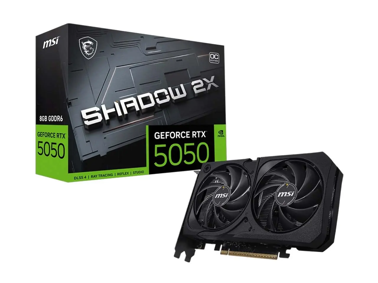 MSI GeForce RTX 5050 8G SHADOW 2X OC GDDR6 Graphics Card 1 کارت گرافیک ام اس آی مدل GeForce RTX 5050 8G SHADOW 2X OC - Image 1
