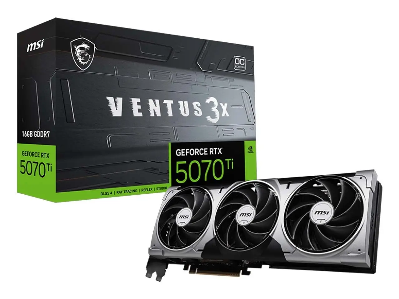 MSI GeForce RTX 5070 Ti 16G VENTUS 3X OC 16GB GDDR7 Graphics Card 1 کارت گرافیک ام اس آی مدل GeForce RTX 5070 Ti 16G VENTUS 3X OC - Image 1