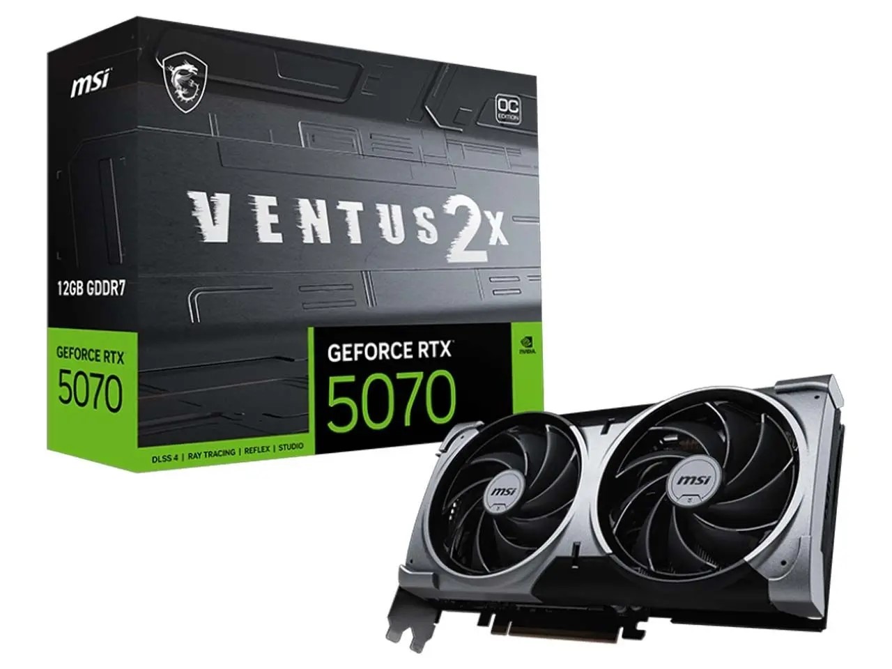 MSI GeForce RTX 5070 VENTUS 2X OC 12GB GDDR7 Graphics Card ۱ کارت گرافیک ام اس آی مدل GeForce RTX 5070 VENTUS 2X OC 12GB - Image 1