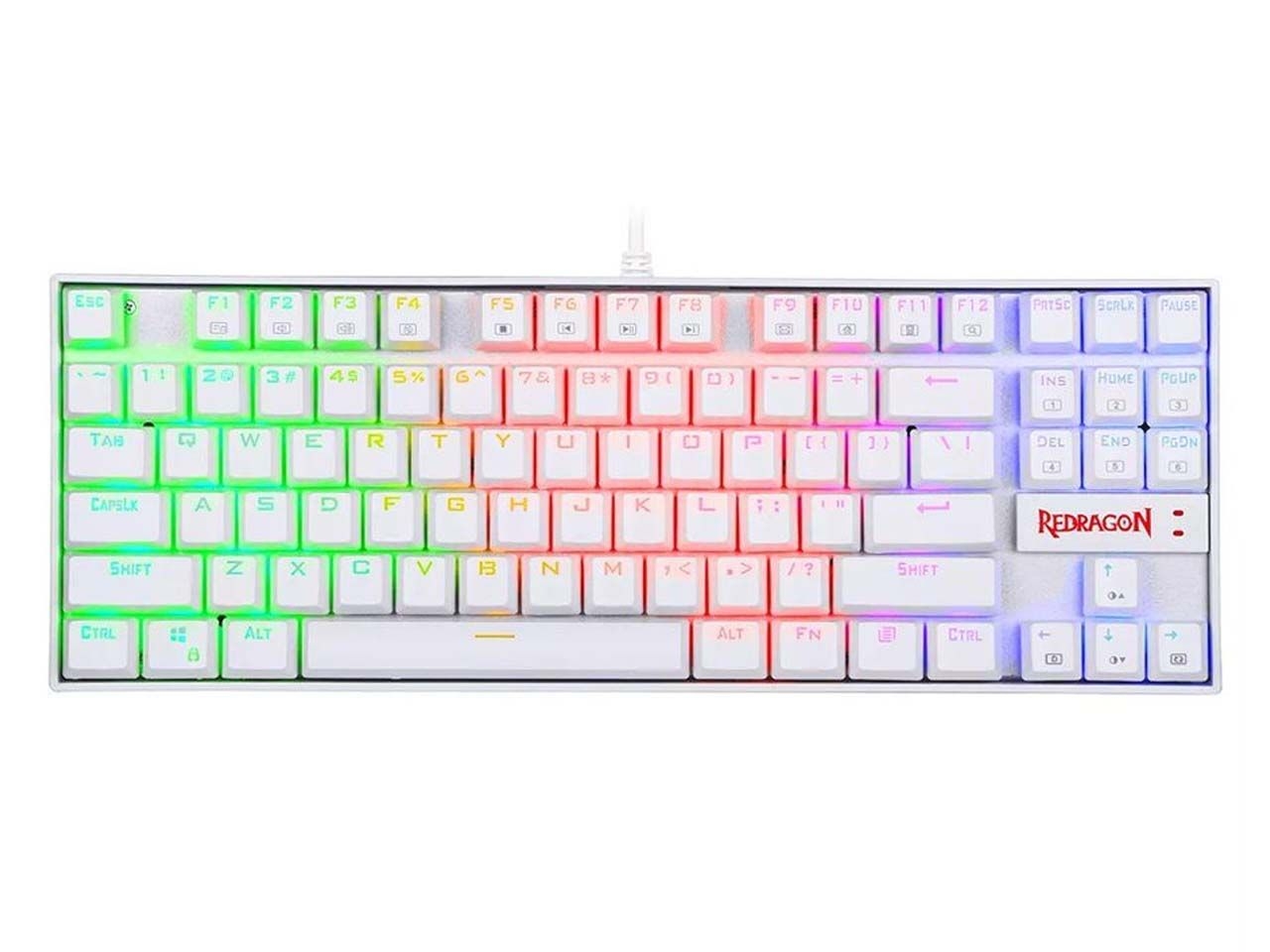 Redragon Kumara K552 1 کیبورد مکانیکی ردراگون مدل Redragon Kumara K552 RGB White سوئیچ قرمز - Image 1